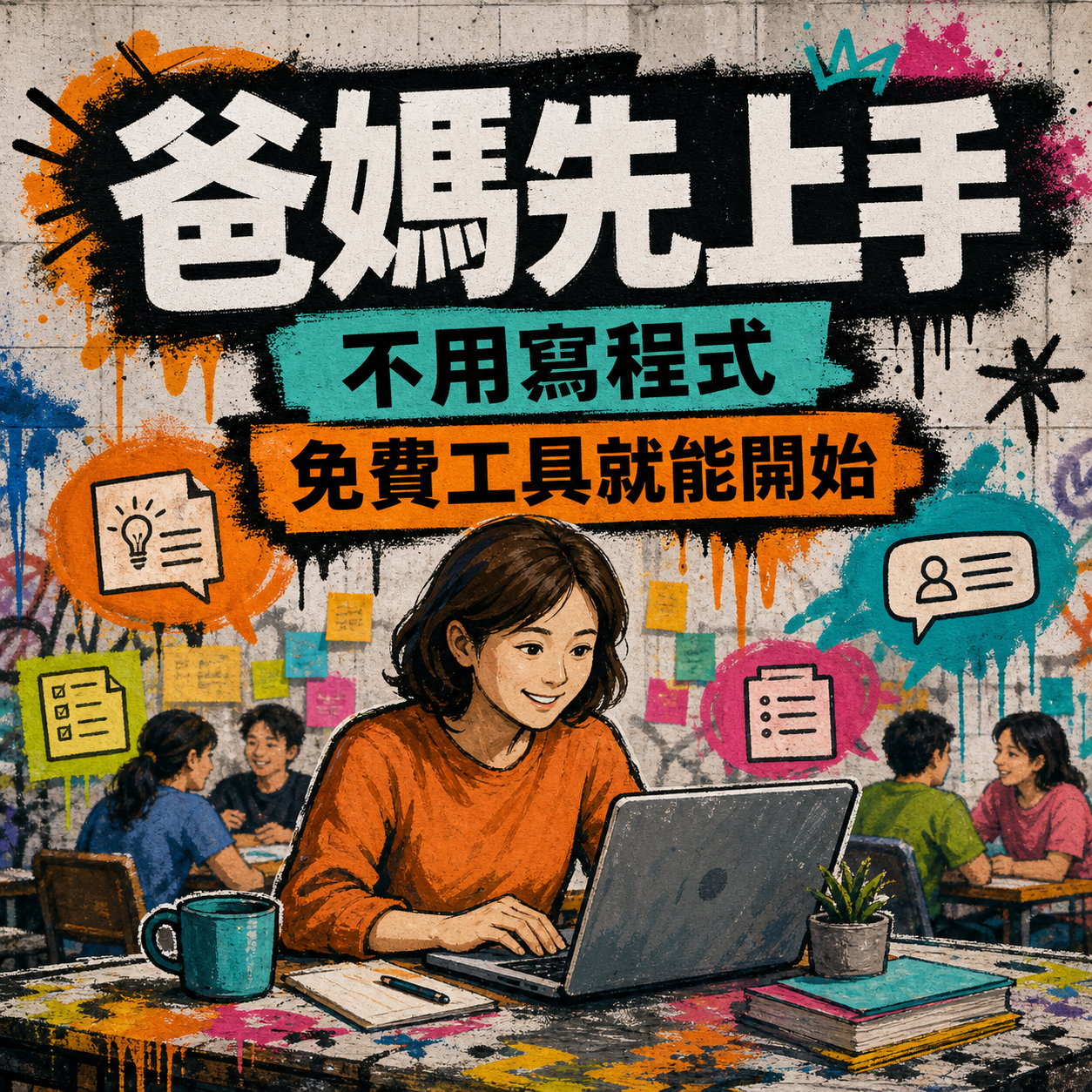 爸媽先上手，不用寫程式，免費工具就能開始
